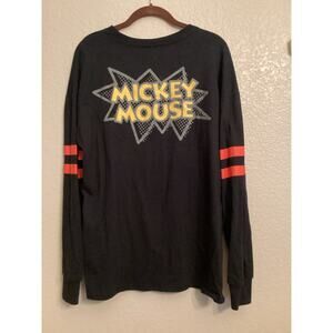 Disney 100 Retro Reimagined Mickey Mouse Black Long Sleeve Shirt M